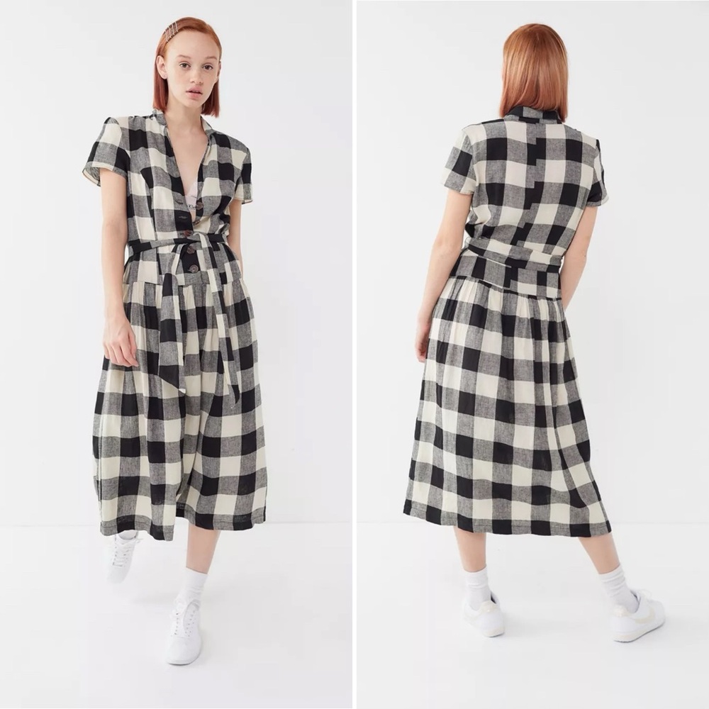 UO Urban Outfitters Natalie Linen Shirt Dress